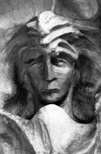 The head of Lucifer - a carving by Rudolf Steiner